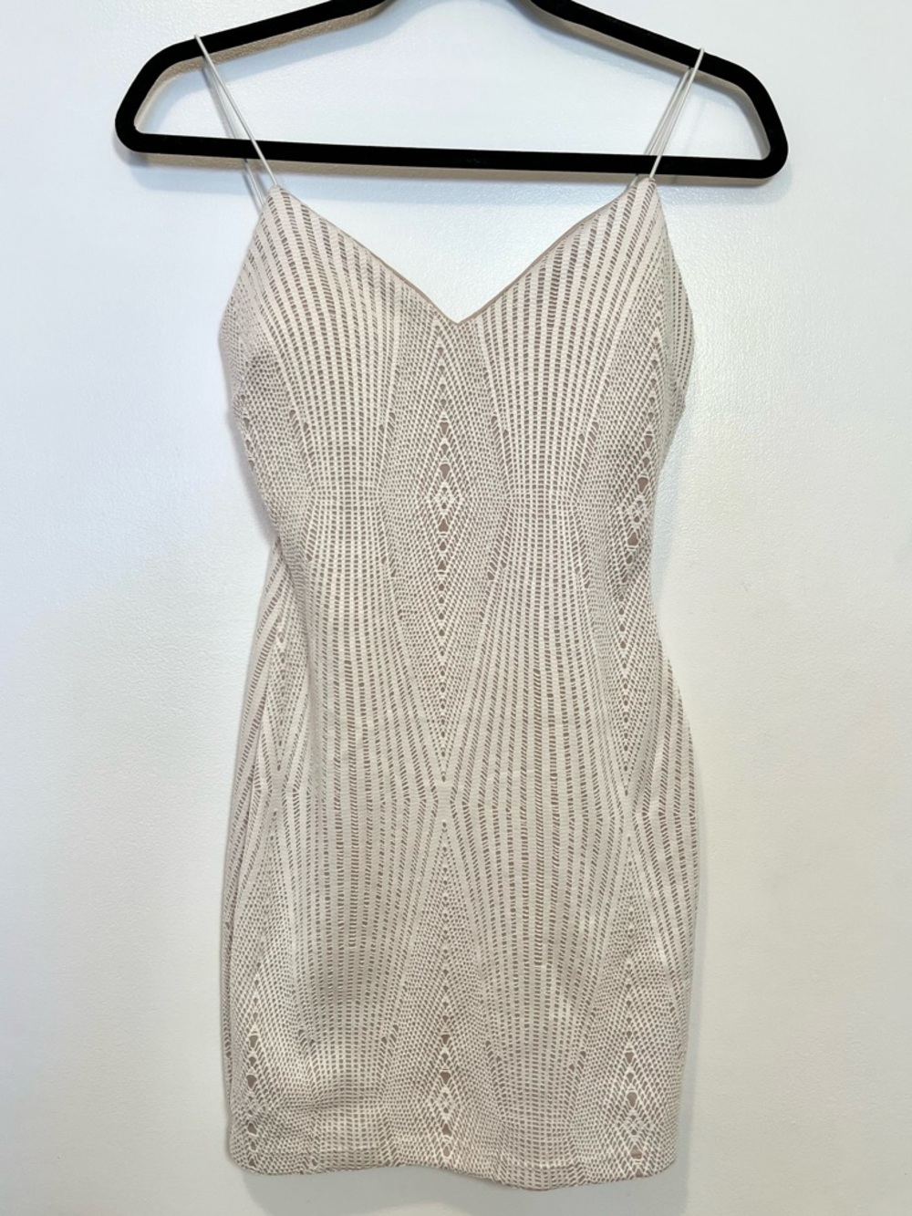 Crochet Knit Starburst Ivory Cream Bodycon Mini Sun Dress